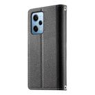For Redmi Note 12 Pro 5G Global Stitching Multi-card Zipper Wallet Leather Phone Case with Short Strap(Black) - 3