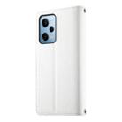 For Redmi Note 12 Pro 5G Global Stitching Multi-card Zipper Wallet Leather Phone Case with Short Strap(White) - 3