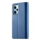 For Redmi Note 12 Pro 5G Global Stitching Multi-card Zipper Wallet Leather Phone Case with Short Strap(Dark Blue) - 3