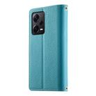 For Redmi Note12 Pro+ Global / Note12 Explorer Stitching Multi-card Zipper Wallet Leather Phone Case with Short Strap(Blue) - 3