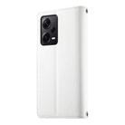 For Redmi Note12 Pro+ Global / Note12 Explorer Stitching Multi-card Zipper Wallet Leather Phone Case with Short Strap(White) - 3