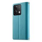 For Redmi Note 13 5G Global Stitching Multi-card Zipper Wallet Leather Phone Case with Short Strap(Blue) - 3