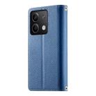 For Redmi Note 13 5G Global Stitching Multi-card Zipper Wallet Leather Phone Case with Short Strap(Dark Blue) - 3