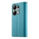 For Redmi Note 13 Pro 4G / Poco M6 Pro Stitching Multi-card Zipper Wallet Leather Phone Case with Short Strap(Blue) - 3