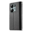 For Redmi Note 13 Pro 4G / Poco M6 Pro Stitching Multi-card Zipper Wallet Leather Phone Case with Short Strap(Black) - 3