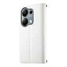 For Redmi Note 13 Pro 4G / Poco M6 Pro Stitching Multi-card Zipper Wallet Leather Phone Case with Short Strap(White) - 3