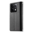 For Redmi Note 13 Pro / Xiaomi Poco X6 Stitching Multi-card Zipper Wallet Leather Phone Case with Short Strap(Black) - 3
