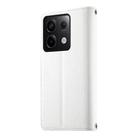For Redmi Note 13 Pro / Xiaomi Poco X6 Stitching Multi-card Zipper Wallet Leather Phone Case with Short Strap(White) - 3