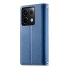 For Redmi Note 13 Pro / Xiaomi Poco X6 Stitching Multi-card Zipper Wallet Leather Phone Case with Short Strap(Dark Blue) - 3