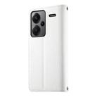 For Redmi Note 13 Pro+ Global Stitching Multi-card Zipper Wallet Leather Phone Case with Short Strap(White) - 3