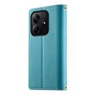 For Redmi Note 14 5G Global Stitching Multi-card Zipper Wallet Leather Phone Case with Short Strap(Blue) - 3
