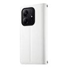For Redmi Note 14 5G Global Stitching Multi-card Zipper Wallet Leather Phone Case with Short Strap(White) - 3