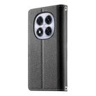 For Redmi Note 14 Pro 5G / Note 14 Pro+ 5G Stitching Multi-card Zipper Wallet Leather Phone Case with Short Strap(Black) - 3