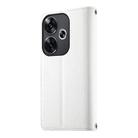 For Redmi Turbo 3 / Xiaomi Poco F6 Stitching Multi-card Zipper Wallet Leather Phone Case with Short Strap(White) - 3