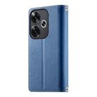 For Redmi Turbo 3 / Xiaomi Poco F6 Stitching Multi-card Zipper Wallet Leather Phone Case with Short Strap(Dark Blue) - 3
