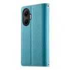For Redmi Turbo 4 Pro / Xiaomi Poco F7 Stitching Multi-card Zipper Wallet Leather Phone Case with Short Strap(Blue) - 3