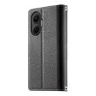 For Redmi Turbo 4 Pro / Xiaomi Poco F7 Stitching Multi-card Zipper Wallet Leather Phone Case with Short Strap(Black) - 3
