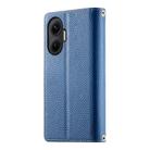 For Redmi Turbo 4 Pro / Xiaomi Poco F7 Stitching Multi-card Zipper Wallet Leather Phone Case with Short Strap(Dark Blue) - 3