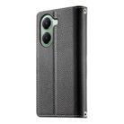 For Redmi Turbo 4 / Xiaomi Poco X7 Pro Stitching Multi-card Zipper Wallet Leather Phone Case with Short Strap(Black) - 3