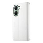 For Redmi Turbo 4 / Xiaomi Poco X7 Pro Stitching Multi-card Zipper Wallet Leather Phone Case with Short Strap(White) - 3
