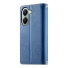For Redmi Turbo 4 / Xiaomi Poco X7 Pro Stitching Multi-card Zipper Wallet Leather Phone Case with Short Strap(Dark Blue) - 3