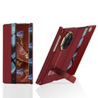 For Huawei Mate XT Ultimate GKK Magnetic Folding Full Cover Flip Phone Case with Slotted Rotating Bracket(Red) - 1