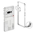 For Nothing Phone 3a Metal Frame Heat Dissipation Phone Case with Camera Guard Ring(Silver) - 1