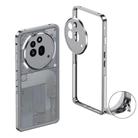 For Nothing Phone 3a Pro Metal Frame Heat Dissipation Phone Case with Camera Guard Ring(Gray) - 1