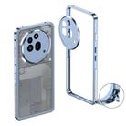 For Nothing Phone 3a Pro Metal Frame Heat Dissipation Phone Case with Camera Guard Ring(Blue) - 1