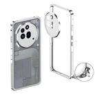 For Nothing Phone 3a Pro Metal Frame Heat Dissipation Phone Case with Camera Guard Ring(Silver) - 1