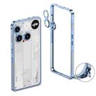 For Nothing Phone 3 Metal Frame Heat Dissipation Phone Case with Camera Guard Ring(Blue) - 1