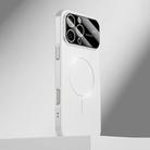 For iPhone 16 Pro Max Kalebol Large Window MagSafe Frosted PC Phone Case(White) - 1