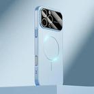 For iPhone 16 Pro Max Kalebol Large Window MagSafe Frosted PC Phone Case(Sierra Blue) - 1