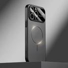 For iPhone 14 Pro Max Kalebol Large Window MagSafe Frosted PC Phone Case(Black) - 1
