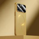 For iPhone 13 Pro Kalebol Large Window MagSafe Frosted PC Phone Case(Khaki) - 1