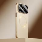 For iPhone 13 Pro Kalebol Large Window MagSafe Frosted PC Phone Case(Desert Gold) - 1