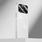 For iPhone 13 Pro Kalebol Large Window MagSafe Frosted PC Phone Case(White) - 1