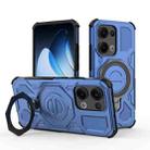 For OPPO Reno13 5G Global J-20 Solid Color MagSafe Magnetic TPU+PC Phone Case(Blue) - 1
