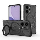For OPPO Reno14 Pro 5G Global J-20 Solid Color MagSafe Magnetic TPU+PC Phone Case(Black) - 1