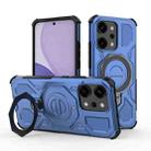 For OPPO Reno14 Pro 5G Global J-20 Solid Color MagSafe Magnetic TPU+PC Phone Case(Blue) - 1