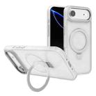 For iPhone 17 Air Kalebol Metal Lens Frame MagSafe Holder Frosted PC Phone Case(Frosted White) - 1