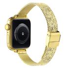 For Apple Watch 46mm / 49mm / 45mm / 44mm Milanese Embossed Metal Watch Band(Gold Rose) - 2
