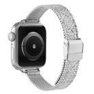 For Apple Watch 42mm / 41mm / 40mm / 38mm Milanese Embossed Metal Watch Band(Silver Rhombus) - 2