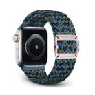For Apple Watch 46mm / 49mm / 45mm / 44mm Double Loop Mechanical Buckle Nylon Braid Watch Band(Blue Camouflage) - 1
