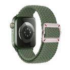 For Apple Watch 46mm / 49mm / 45mm / 44mm Double Loop Mechanical Buckle Nylon Braid Watch Band(Olive Green) - 1