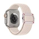 For Apple Watch 46mm / 49mm / 45mm / 44mm Double Loop Mechanical Buckle Nylon Braid Watch Band(Starlight White) - 1