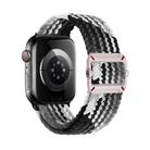 For Apple Watch 46mm / 49mm / 45mm / 44mm Double Loop Mechanical Buckle Nylon Braid Watch Band(Gradient Gray) - 1