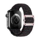 For Apple Watch 46mm / 49mm / 45mm / 44mm Double Loop Mechanical Buckle Nylon Braid Watch Band(Starlight Black) - 1