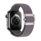 For Apple Watch 42mm / 41mm / 40mm / 38mm Double Loop Mechanical Buckle Nylon Braid Watch Band(Space Gray) - 1