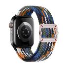 For Apple Watch 42mm / 41mm / 40mm / 38mm Double Loop Mechanical Buckle Nylon Braid Watch Band(Denim Blue) - 1